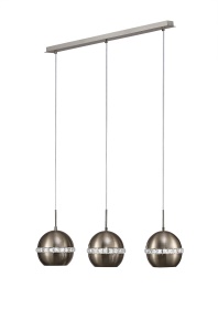Andrea Satin Nickel Crystal Ceiling Lights Diyas Multiple Crystal Pendants